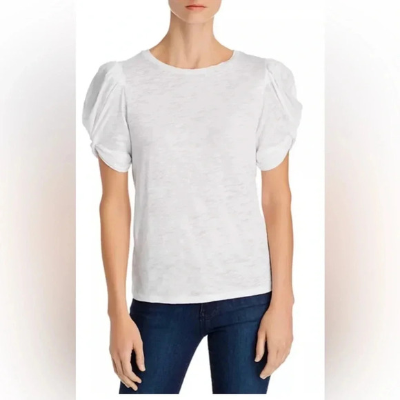 ! Goldie Twisted Puff-Sleeve Tee small - Picture 1 of 7
